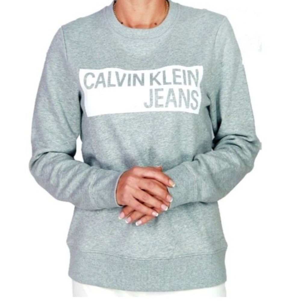 NWT!Calvin Klein Light Gray Logo Sweatshirt